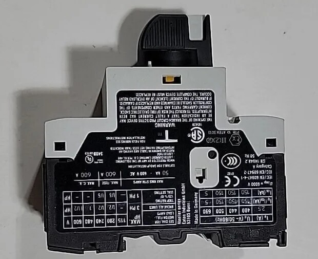 Eaton PKZM0-2.5 IEC Motor Circuit Breaker 1.6-2.5A XTPR2P5BC1 NL