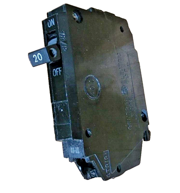 (QTY:2) GE TQP120 1 Pole 20 Amp 120/240V TYPE TQP, THQP Circuit Breaker