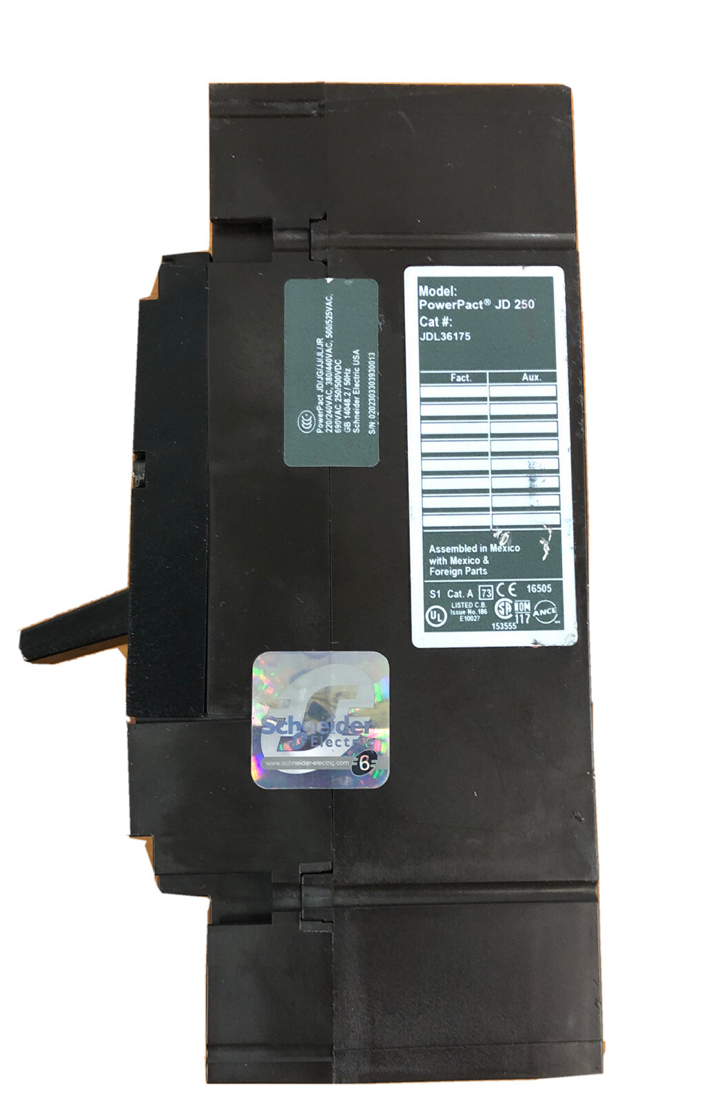 Square D JDL36175 600V Circuit Breaker