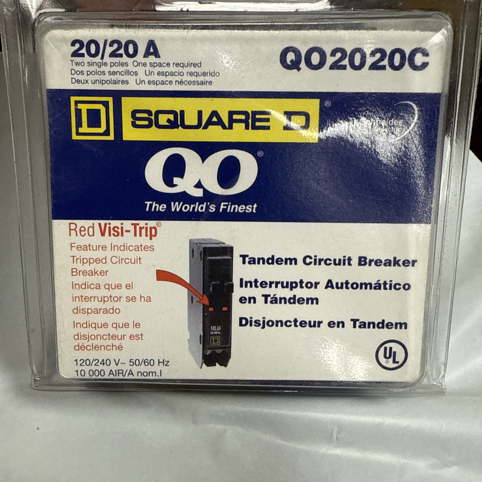 Square D QO 20-Amp 1-Pole Tandem Circuit Breaker by Schneider Electric
