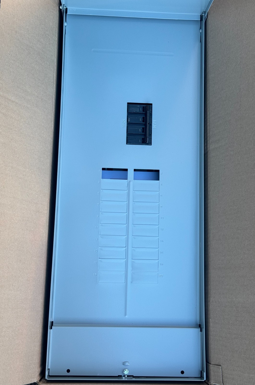 ABB 200A 20 Space 40 Circuit Outdoor Main Breaker Panel Value Pack PAM2020RPA