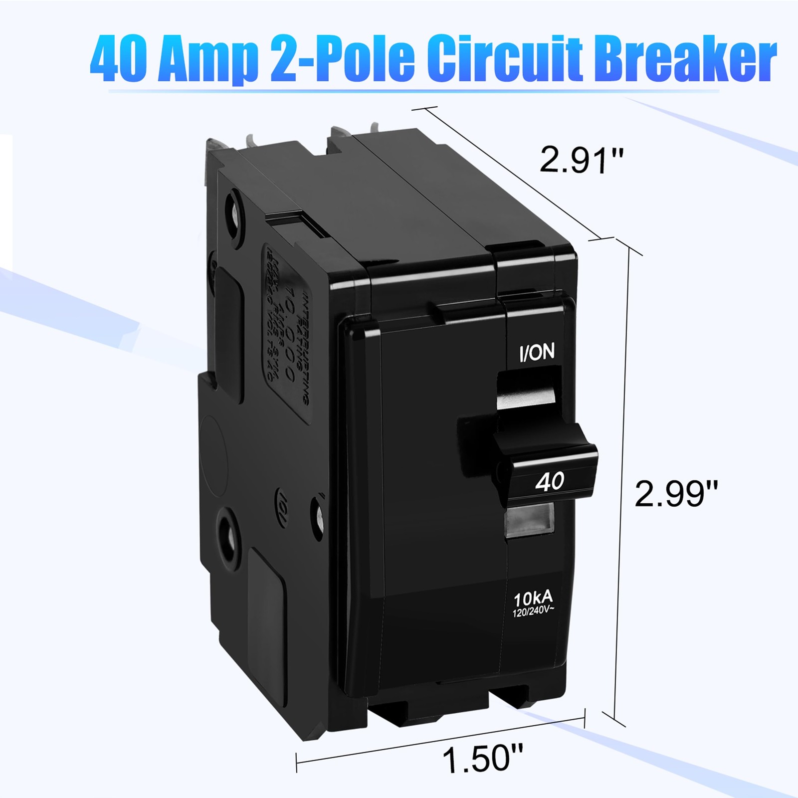 40A 2-Pole Circuit Breaker for QO240CP, SD QO Load Center, 120/240V, 10kA