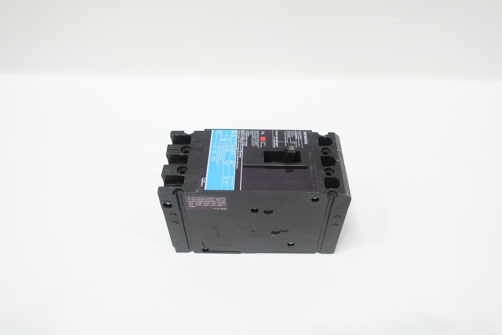 Siemens ED43B015 Molded Case Circuit Breaker 3p 15a 480v-ac