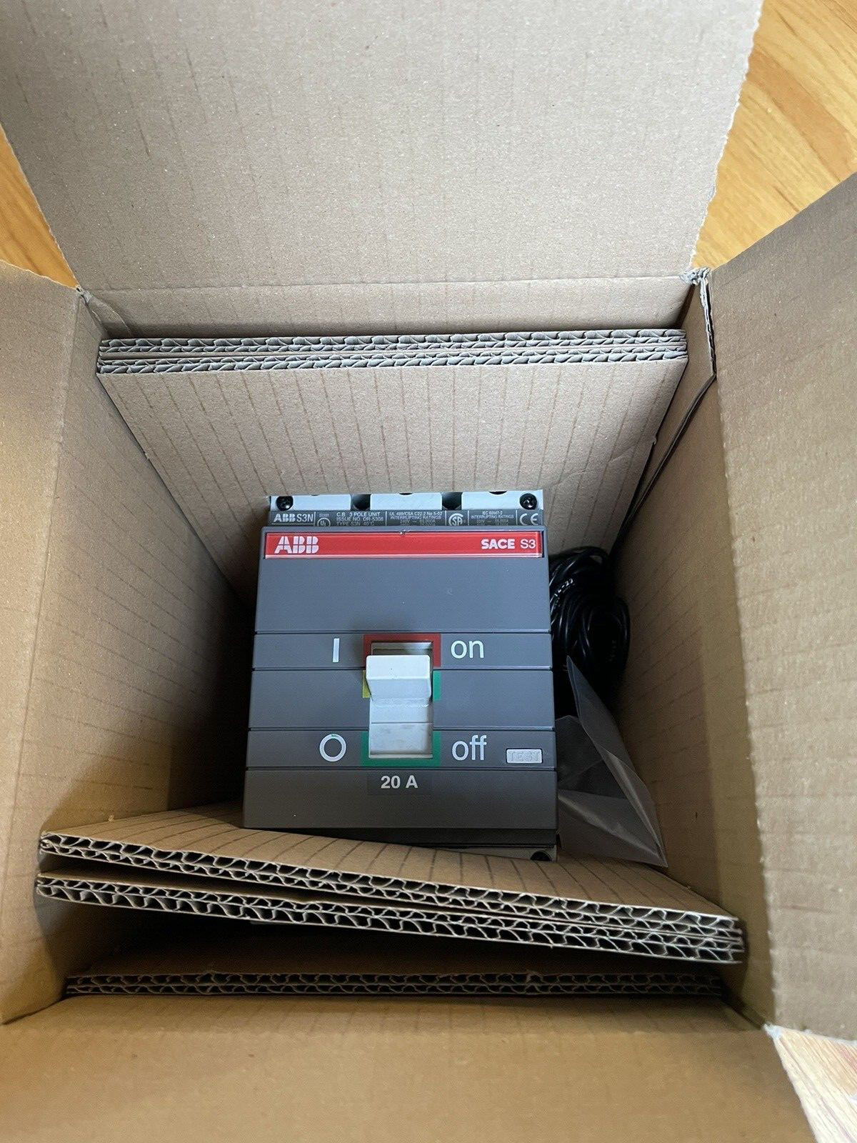 ABB / SACE – S3N020TWA 20Amp 3 Pole Circuit Breaker – NEW Made in Italy