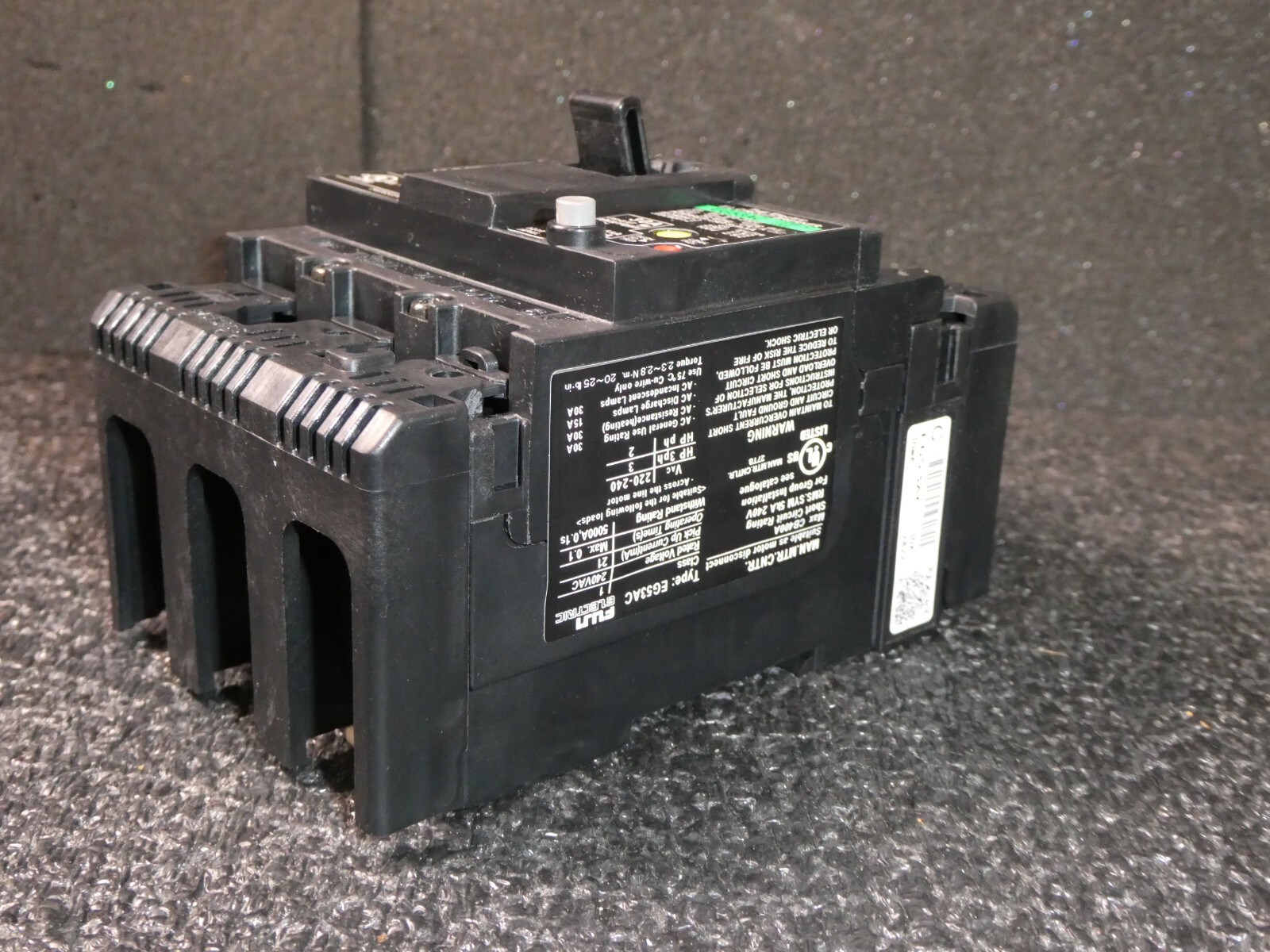 Fuji Electric EG53AC Breaker 50A, EB3BEAC-050B, 100-230 VAC, 3 POLE