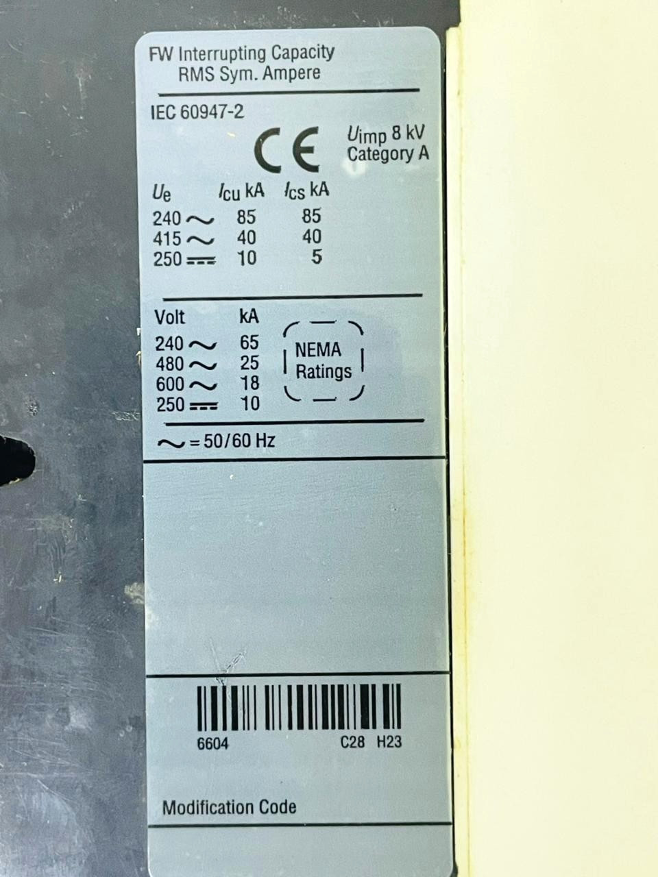 Eaton FWF2032VL Circuit Breaker 32A 2 Pole 415VAC