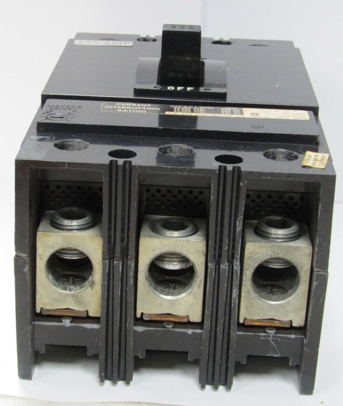 🙌 SQUARE D KAL 225 AMP CIRCUIT BREAKER 600 VAC 250 VDC 3 POLE KAL36225
