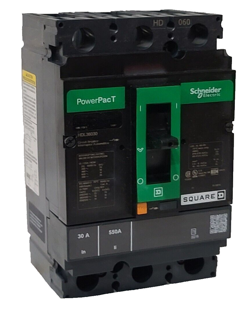 Square D PowerPact HD 060 HDL36030 30A 3 Pole MCCB Molded Case Circuit Breaker