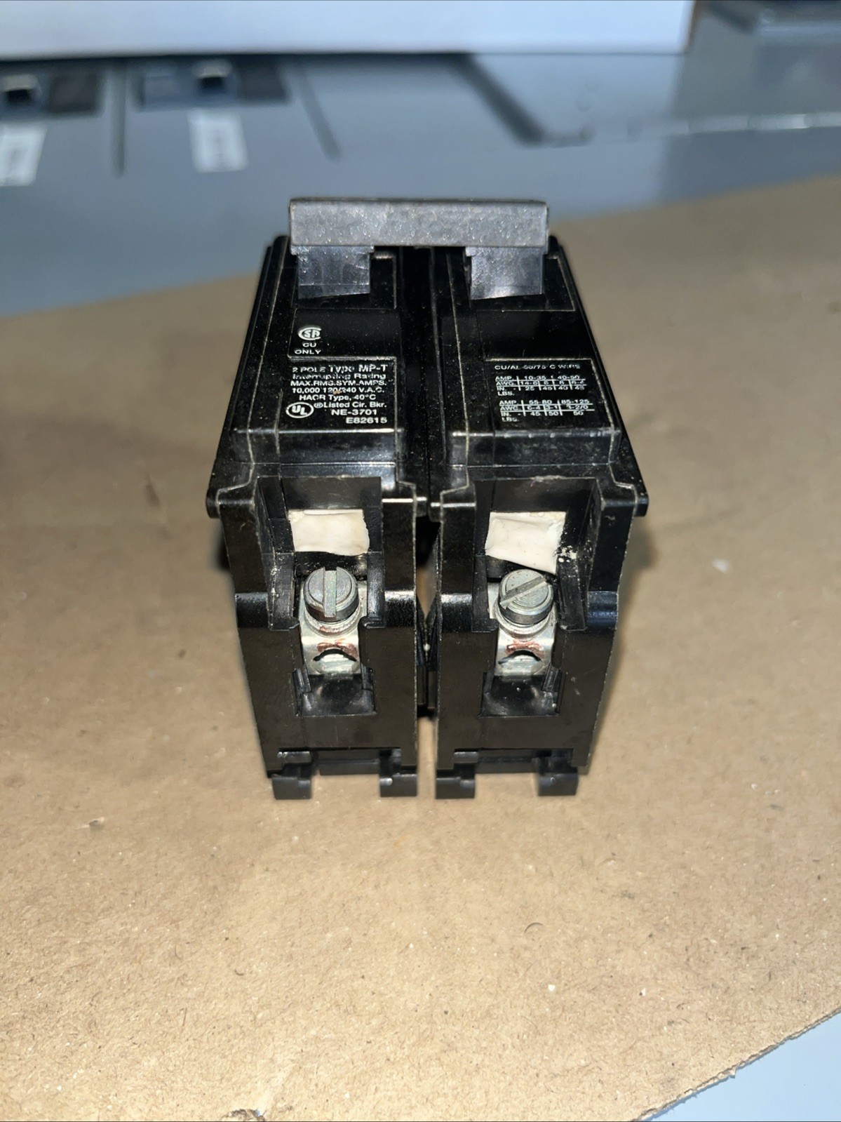 Crouse-Hinds MP-T MP250, 50 Amp, 240 Volt, 2 Pole, Plug-In Circuit Breaker