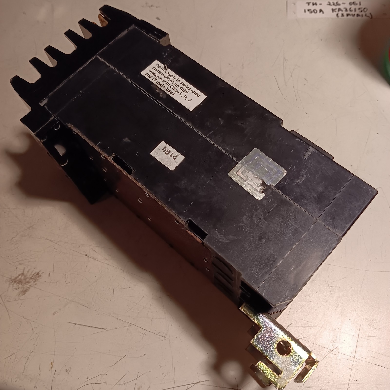 One Square D KA36150 150Amp 3Pole 25kA@480VAC I-Line Breaker