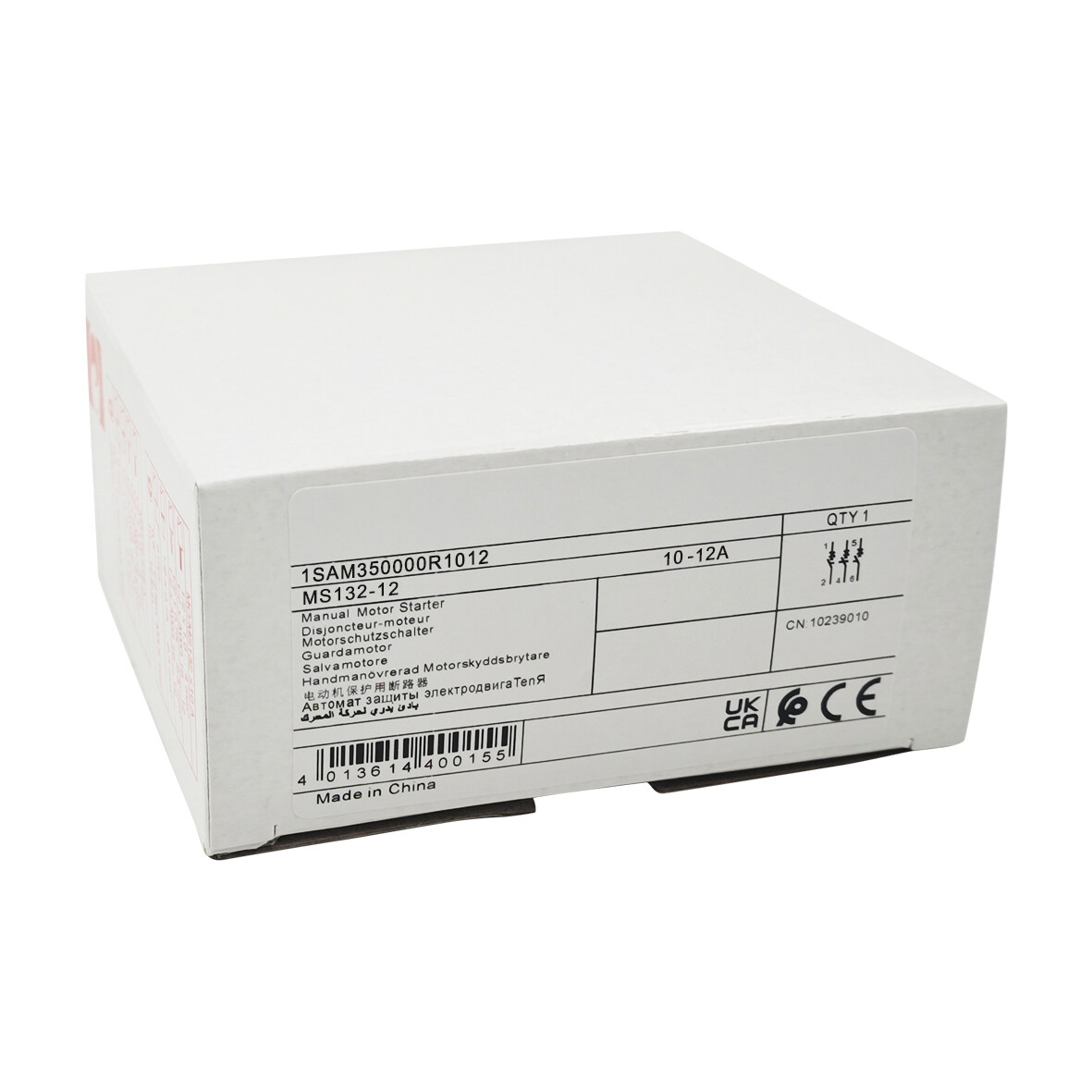 MS132-12 manual motor starter 10-12A Motor circuit breaker with rotary knob