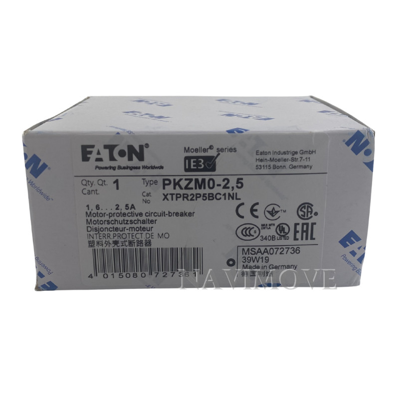 New EATON MOELLER PKZM0-2.5 Thermal Magnetic Circuit Breaker Motor Protective US