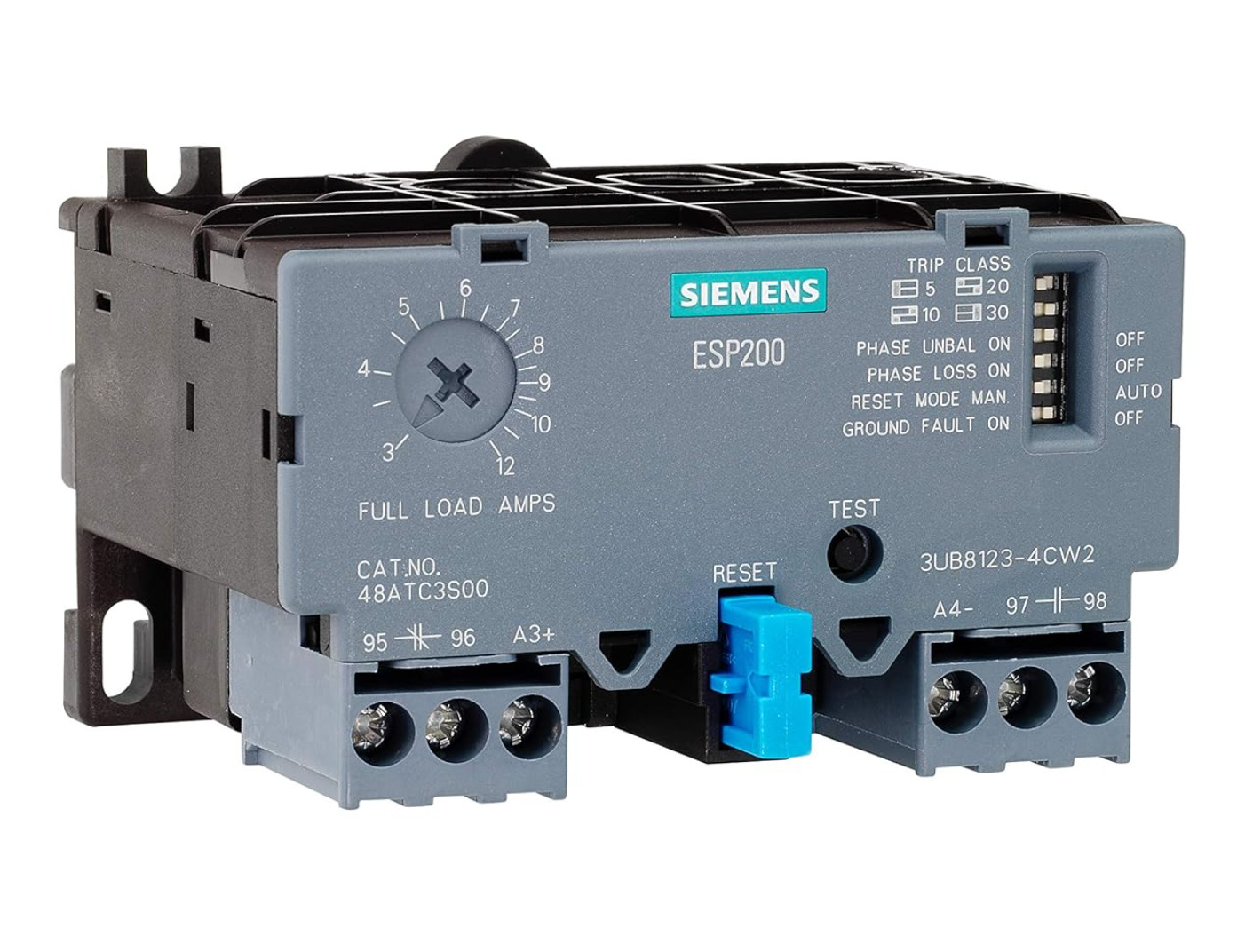 SIEMENS 48ATE3S00 ESP200 Solid State Overload Relay 10-40 AMP 3UB8123 4EW2