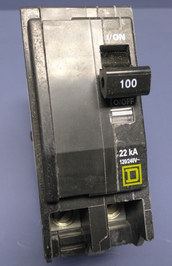 Square D QOB2100VH 2 Pole 100 Amp 240V Circuit Breaker