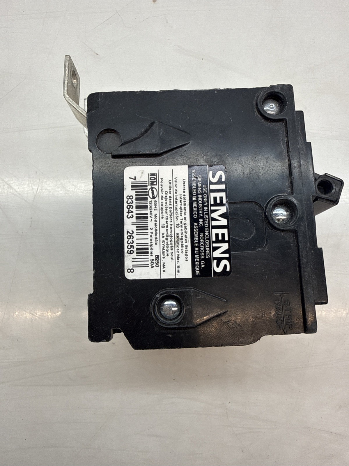 1 BREAKER NEW B250 SIEMENS BREAKER 2 POLE 50 AMP 240V BL250