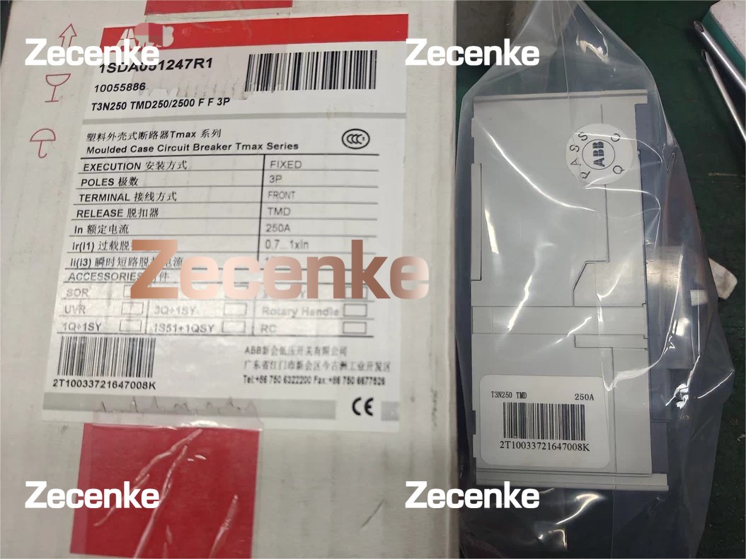 1Pcs New 1SDA051247R1 T3N250 TMD250/2500 F F 3P Molded Case Circuit Breaker