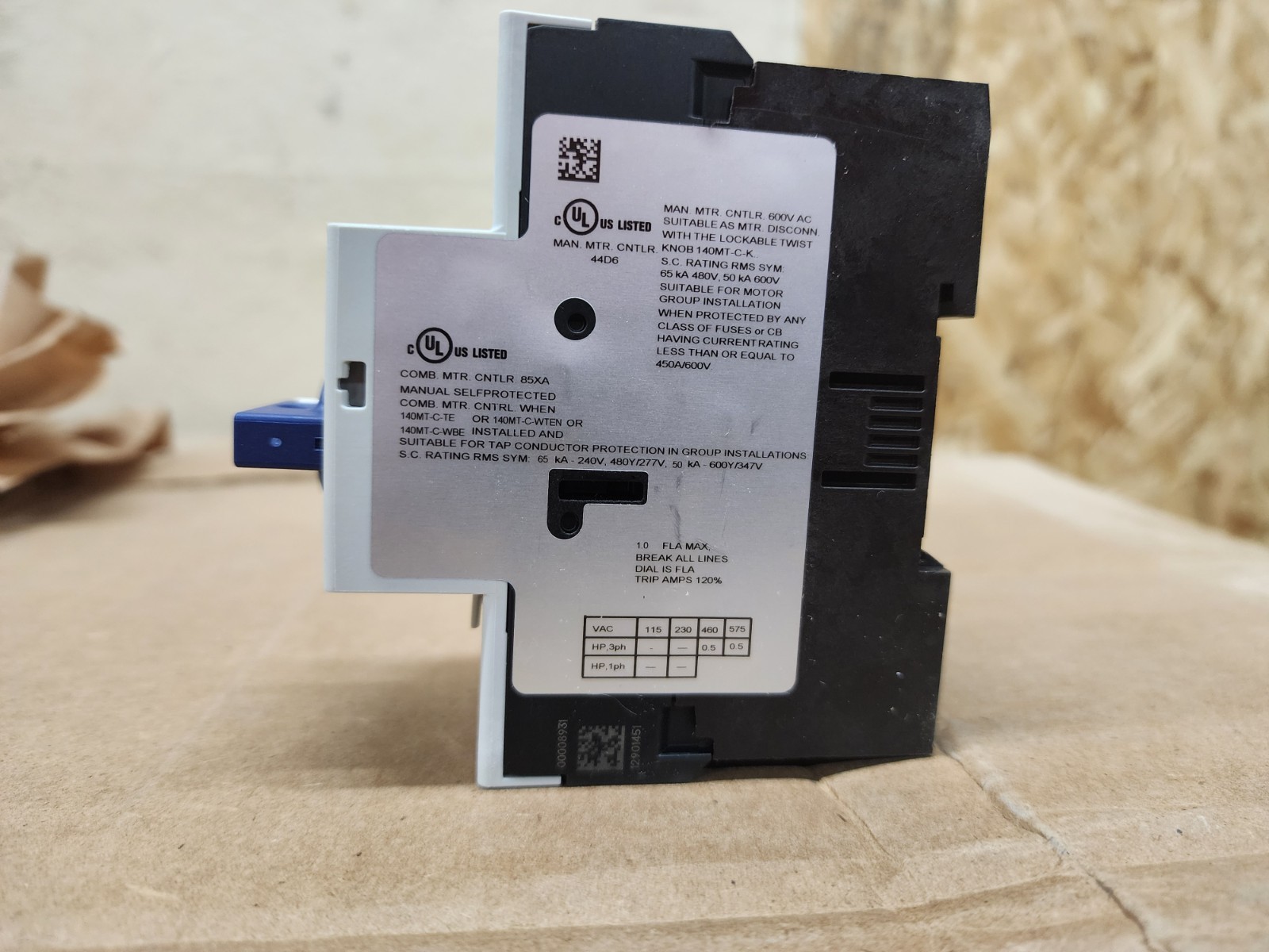Allen Bradley 140MT-D9E-C10 480V 0.63 – 1 A Motor Protector Circuit Breaker