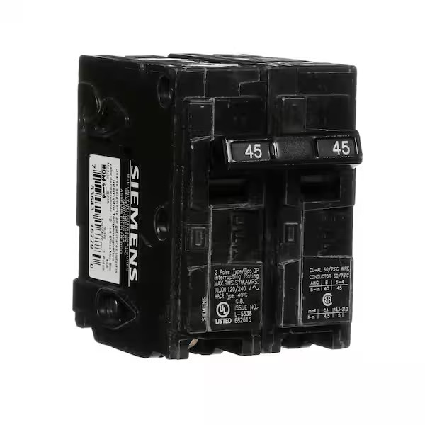 Siemens 45 Amp Double-Pole Type QP Circuit Breaker SHIPS SAME DAY!