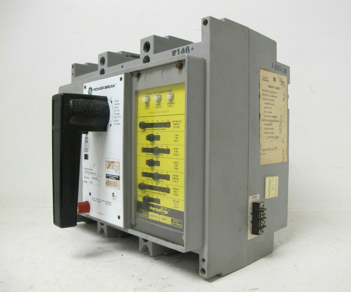 General Electric TPSS2602SGA3 200 A Power Break Breaker VersaTrip LSIG TPSS2602