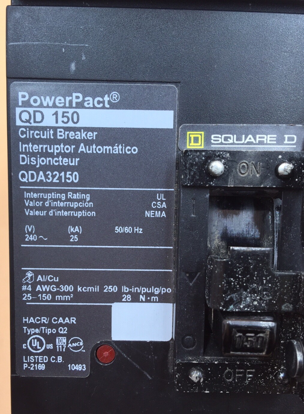 HOUSTON STOCK SQUARE D QDA32150 TYPE QDA 150 AMP REFURBISH FREE 2DAY AIR BUY NOW