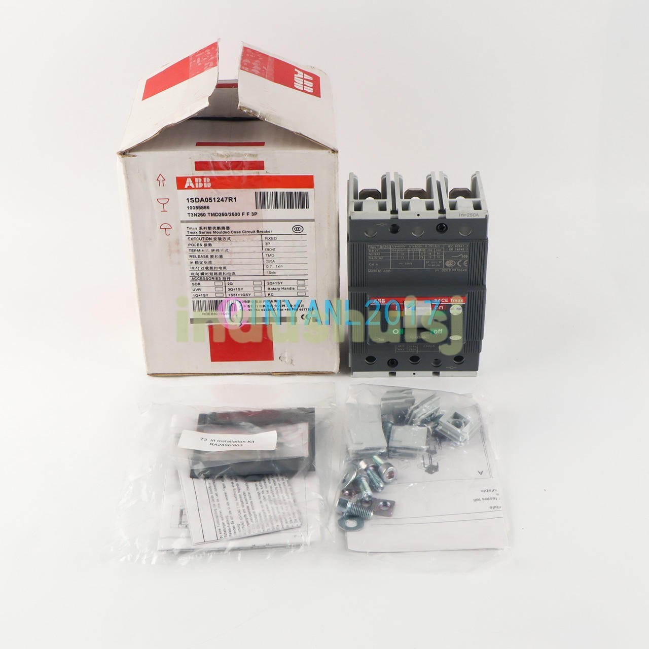 1PCS New ABB TMAX T3N250 TMD250/2500 FF 3P 250A 1SDA051247R1 Circuit Breaker