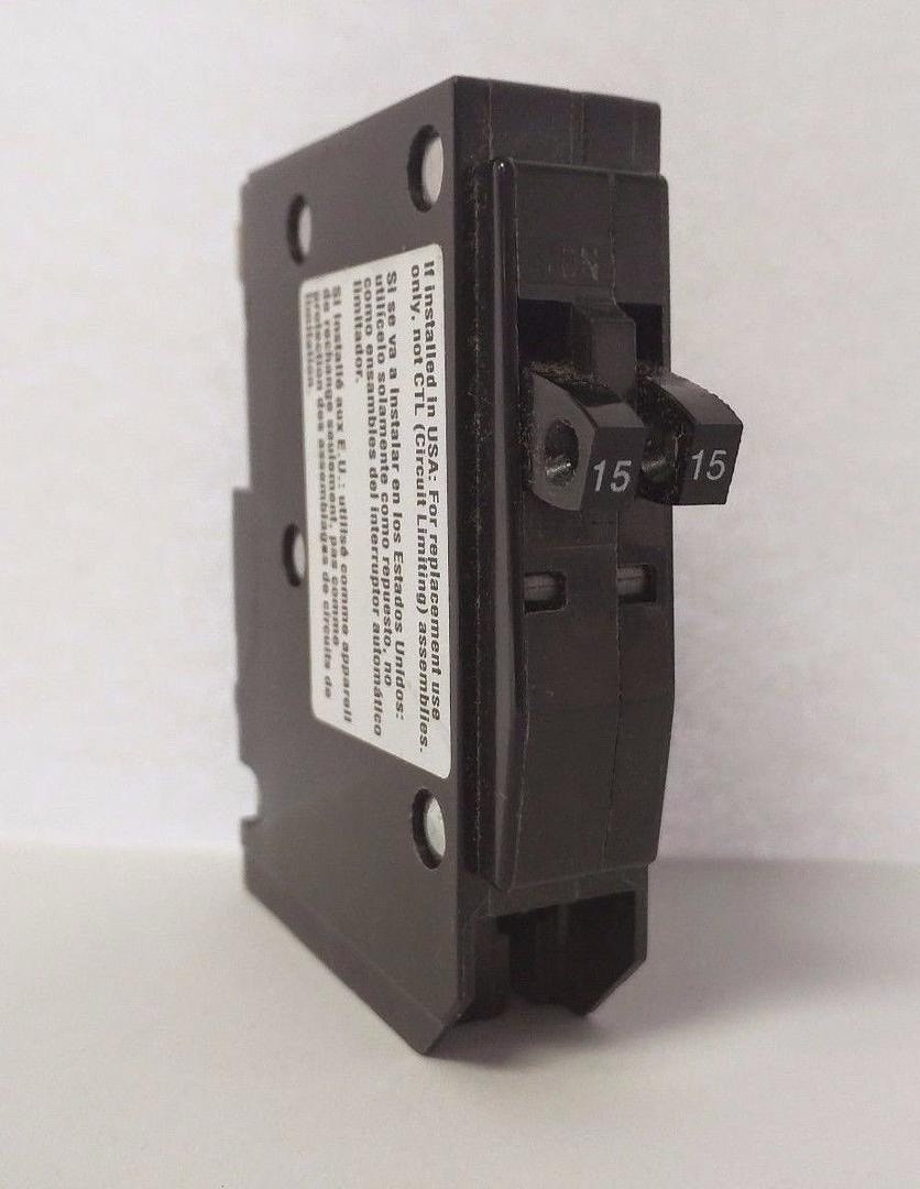 SQUARE D QO1515 Circuit Breaker,15A,Plug In,120/240V,1P 1D245