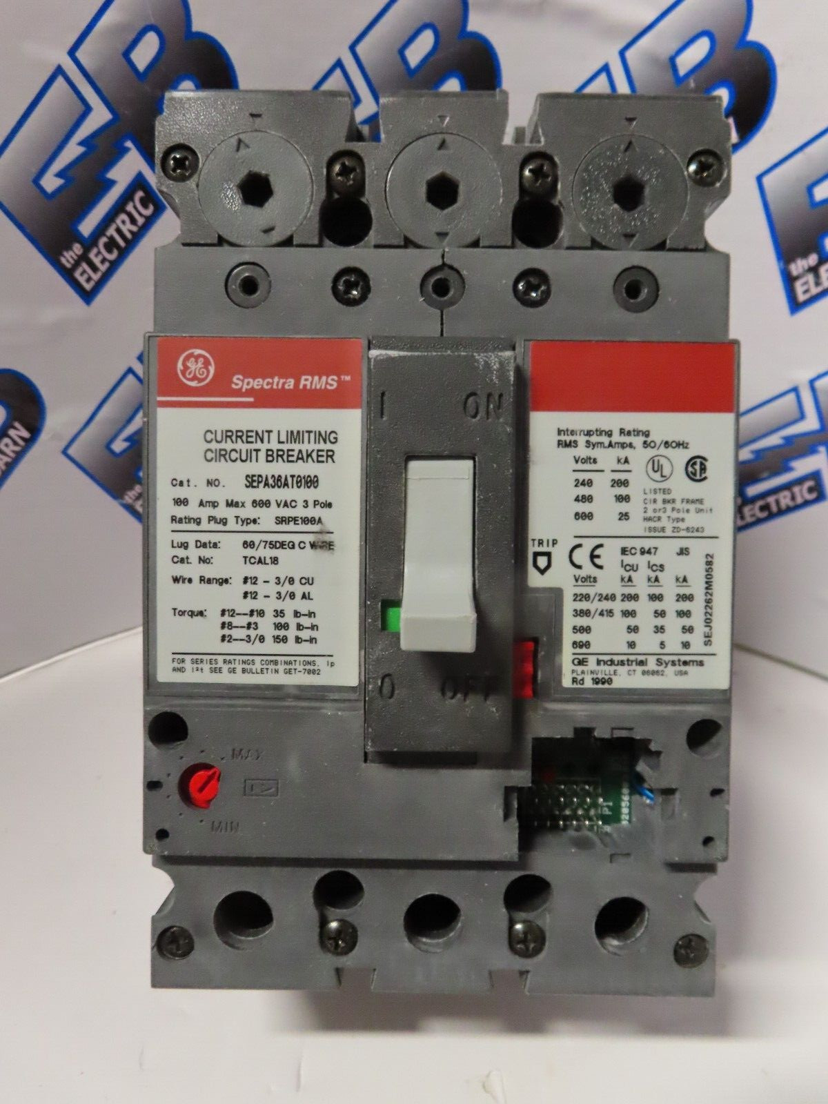 GE SEPA36AT0100 Circuit Breaker 100 Amp 600 Volt 3 Pole 100KAIC -WARRANTY