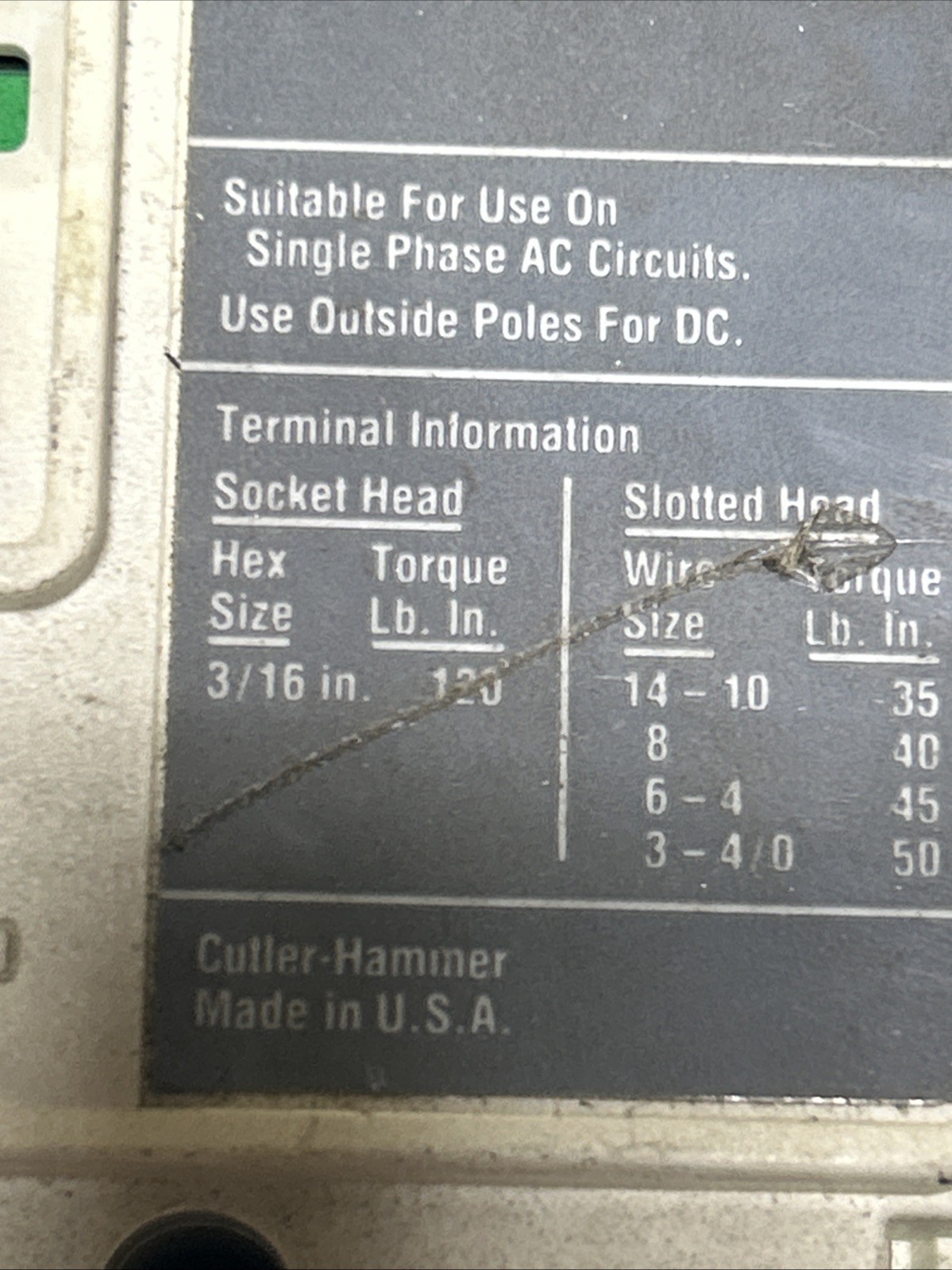 3 Used EATON /Cutler Hammer HMCP015EOC 15 Amp 600 Volt 3 Pole Circuit Breakers