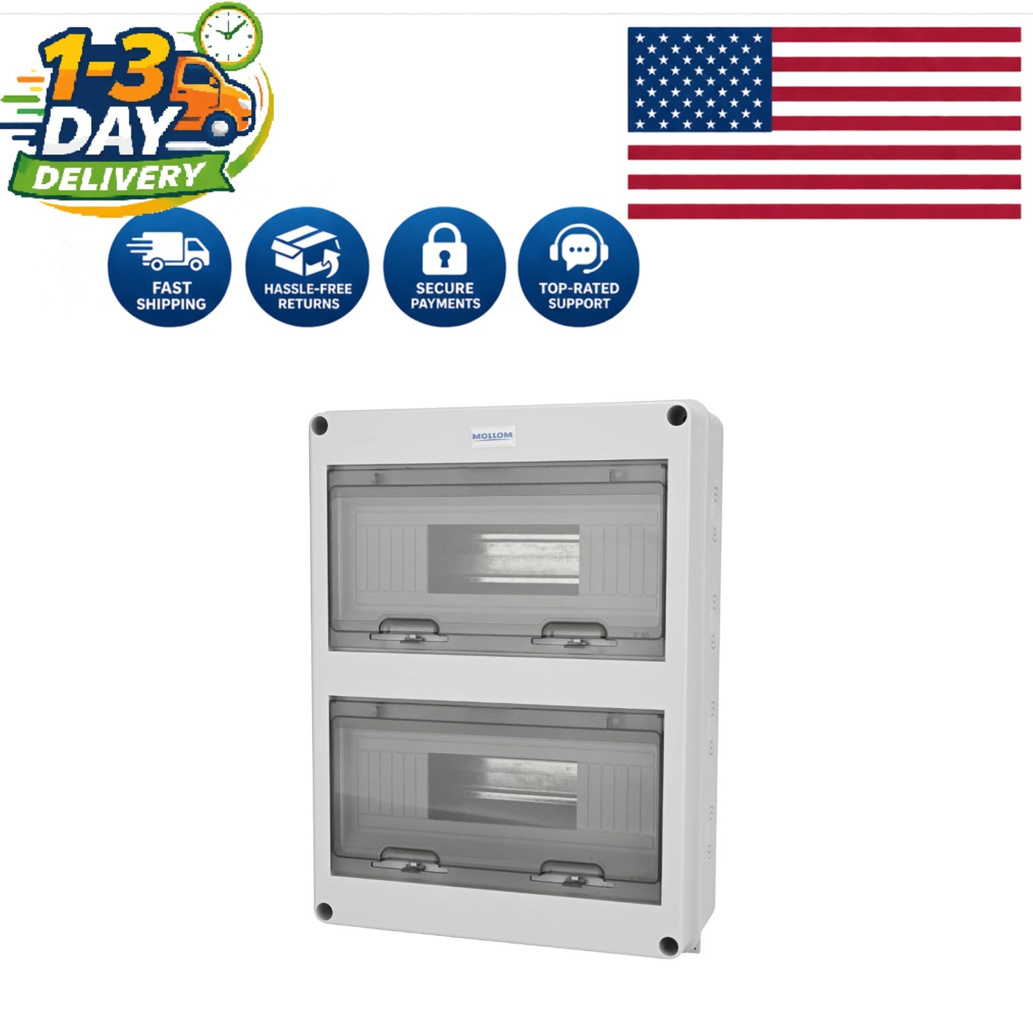 Easy Install 24-Way Circuit Breaker Box – Indoor/Outdoor Waterproof Solution