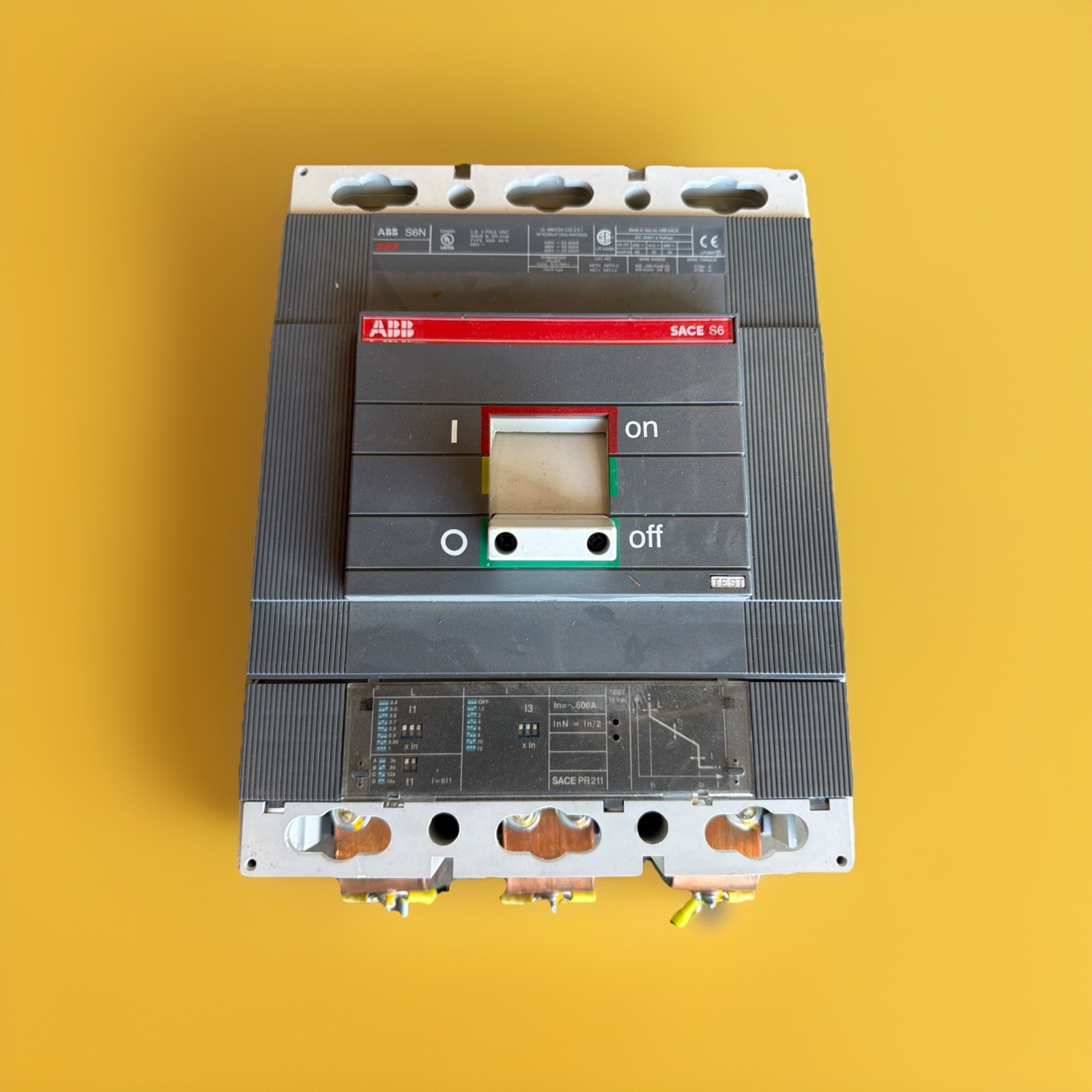 🔥 ABB SACE S6N S6 3-Pole 600A Industrial Circuit Breaker w/ PR211 ~ 1 Unit🔥