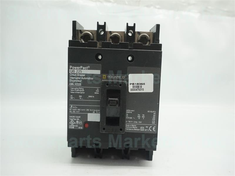 PowerPact QB 225 QBL32225 225A Circuit Breaker 30 Days Warranty Fast Shipping