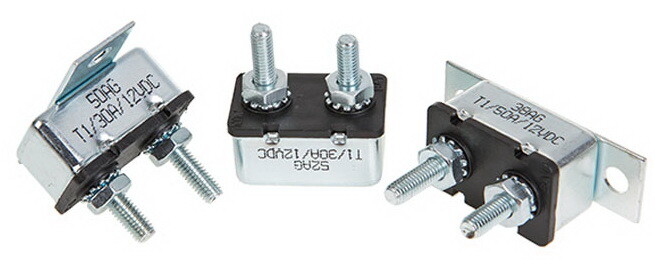 GLOSO E513C Stud Type Circuit Breaker, Auto Reset(T1), Lengthwise Bracket, Metal