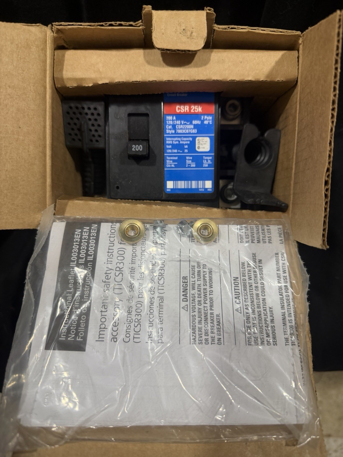 Eaton CSR2100 Type CSR 2-Pole 200A 120/240 VAC Molded Case Circuit Breaker