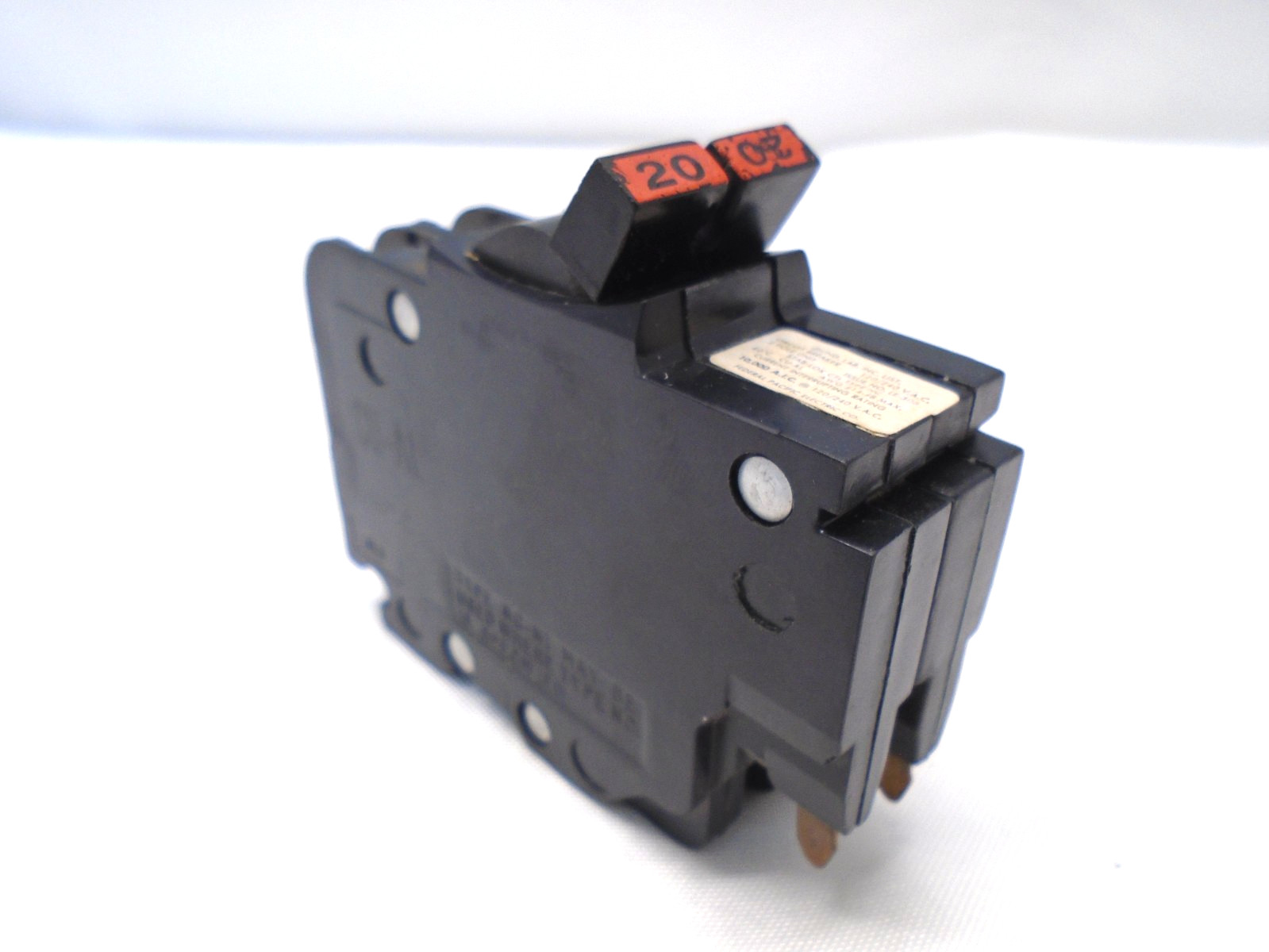 FPE Federal Pacific 20 Amp 2 Pole NC220 Stab-Lok Breaker Mini THIN NC