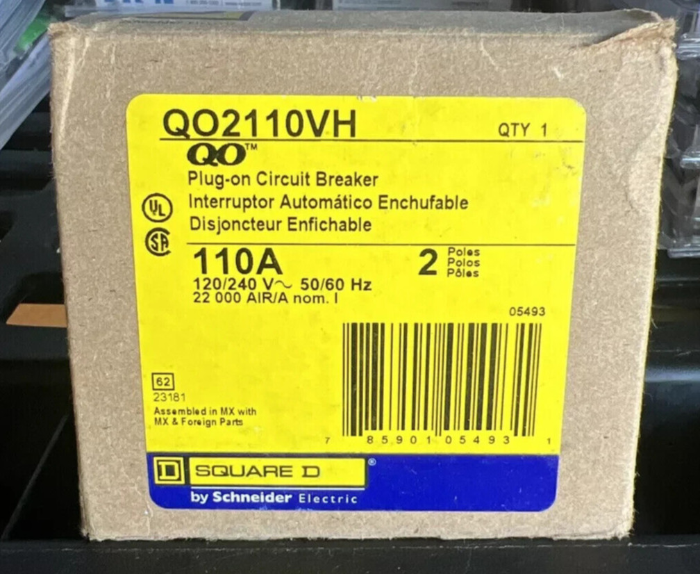 Square D QO2110VH 110 A Miniature Circuit Breaker
