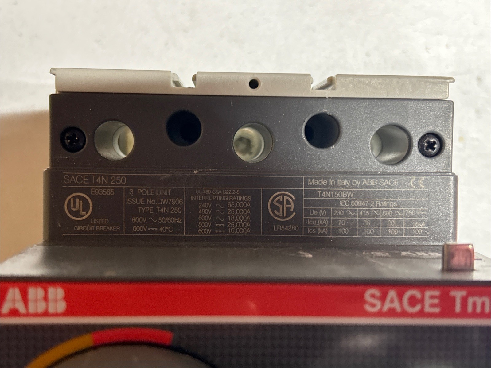 ABB SACE Tmax T4N Molded Case Circuit Breaker – 250 Amp – Tested/1Yr Warranty