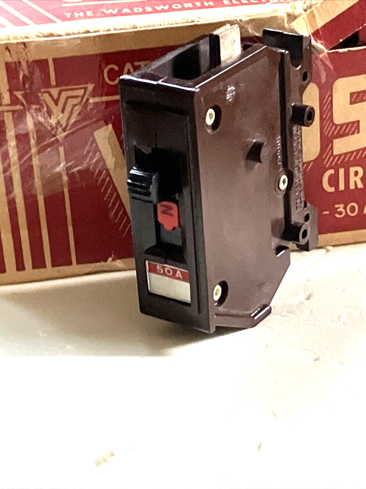 Wadsworth A150 A50 50 Amp 1 Pole Type A Plastic Foot Breaker “50” on Face USED!!