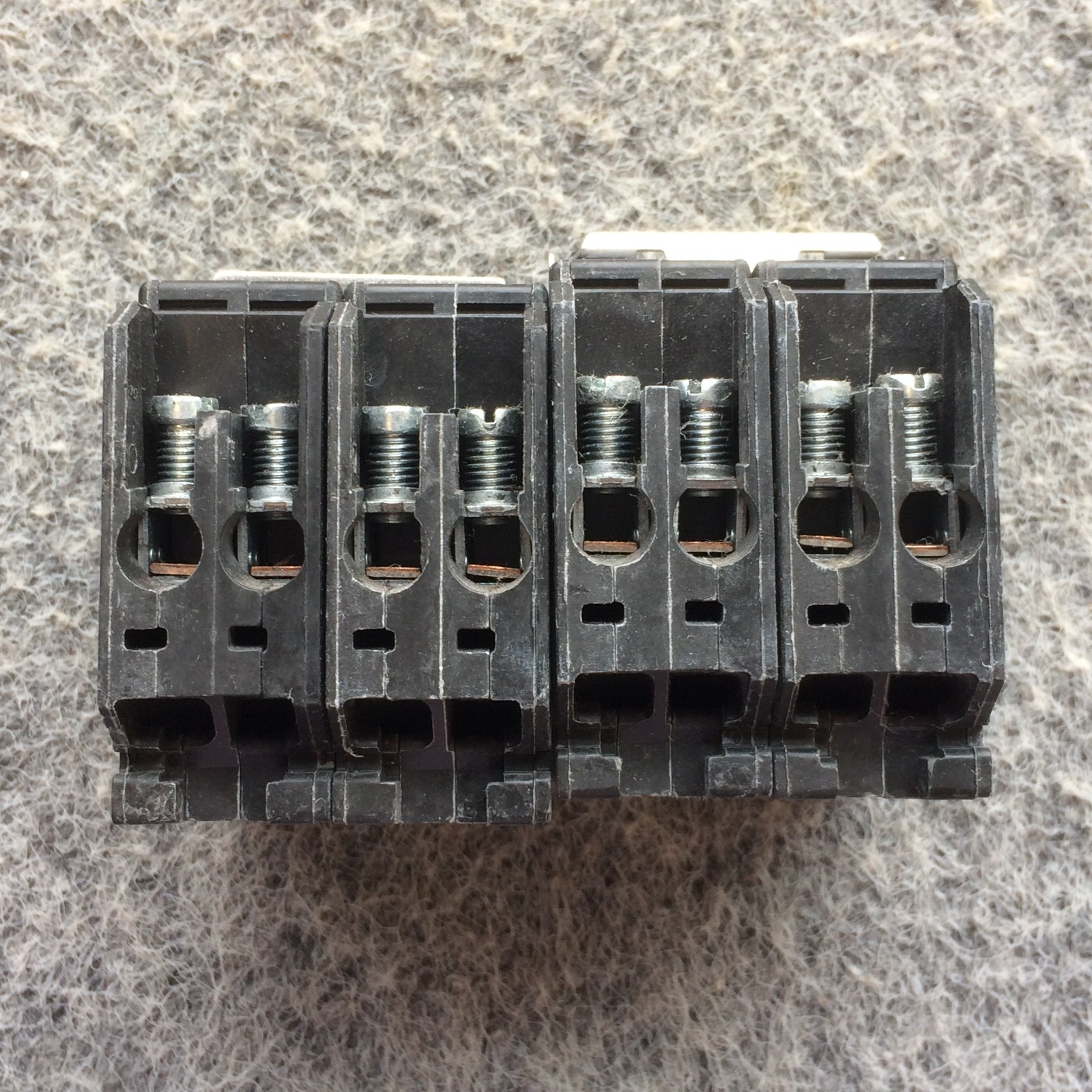 Lot of 2 Eaton BRDC215215 A1515CTN Thermal Magnetic Quad Circuit Breakers