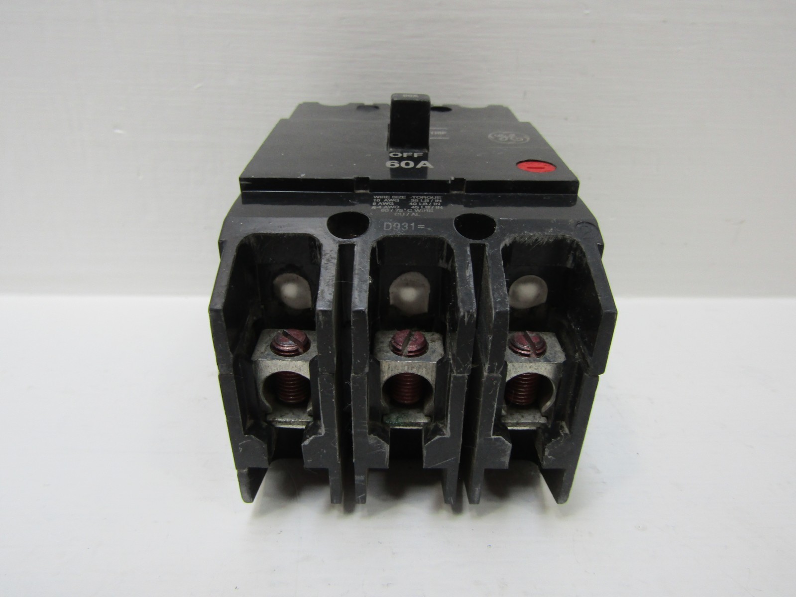 GE General Electric TEY360 60 Amp 480V 3-Pole TEY Circuit Breaker 60A 277V