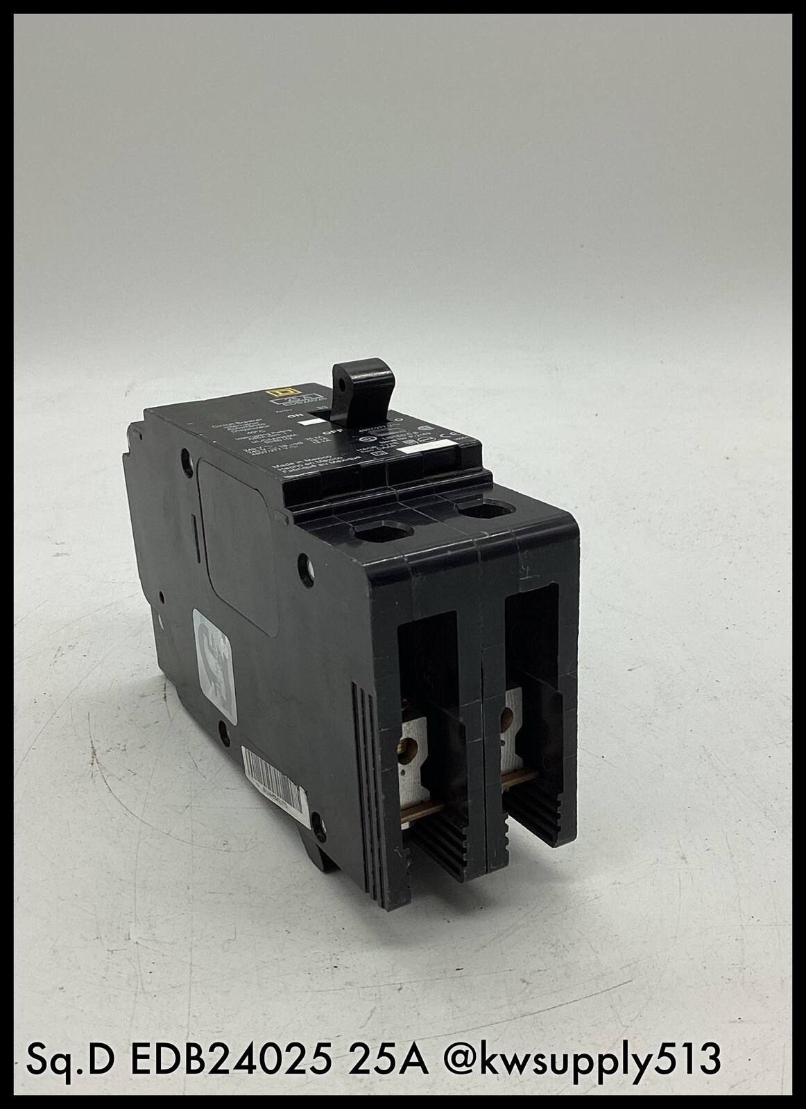 EDB24025 ~ Square D EDB24025 480Y/277 VAC 25A CB~ Bot. Lugs/ 90 Day Warranty