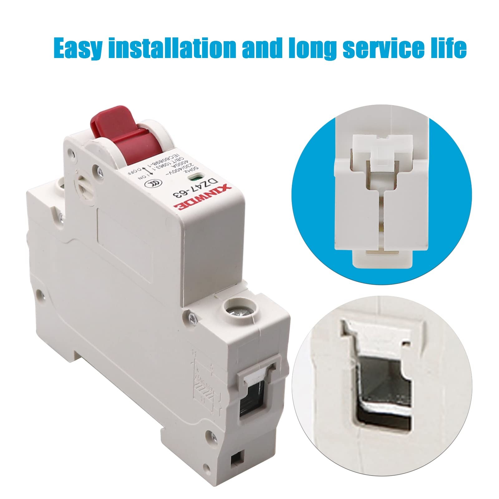 AC Miniature Circuit Breaker 3A 230V/400V 1 Pole DIN Rail Mount Circuit Break…