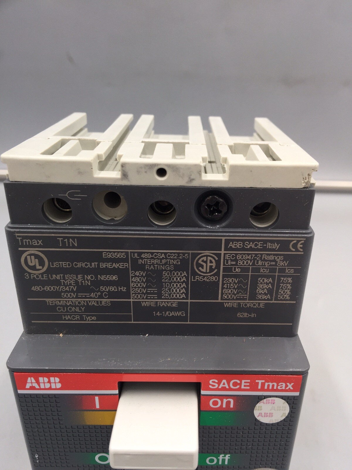 HOUSTON STOCK NEW ABB T1N100TL SACE TMAX T1N 100A 600V FREE 2 DAY AIR BUY NOW