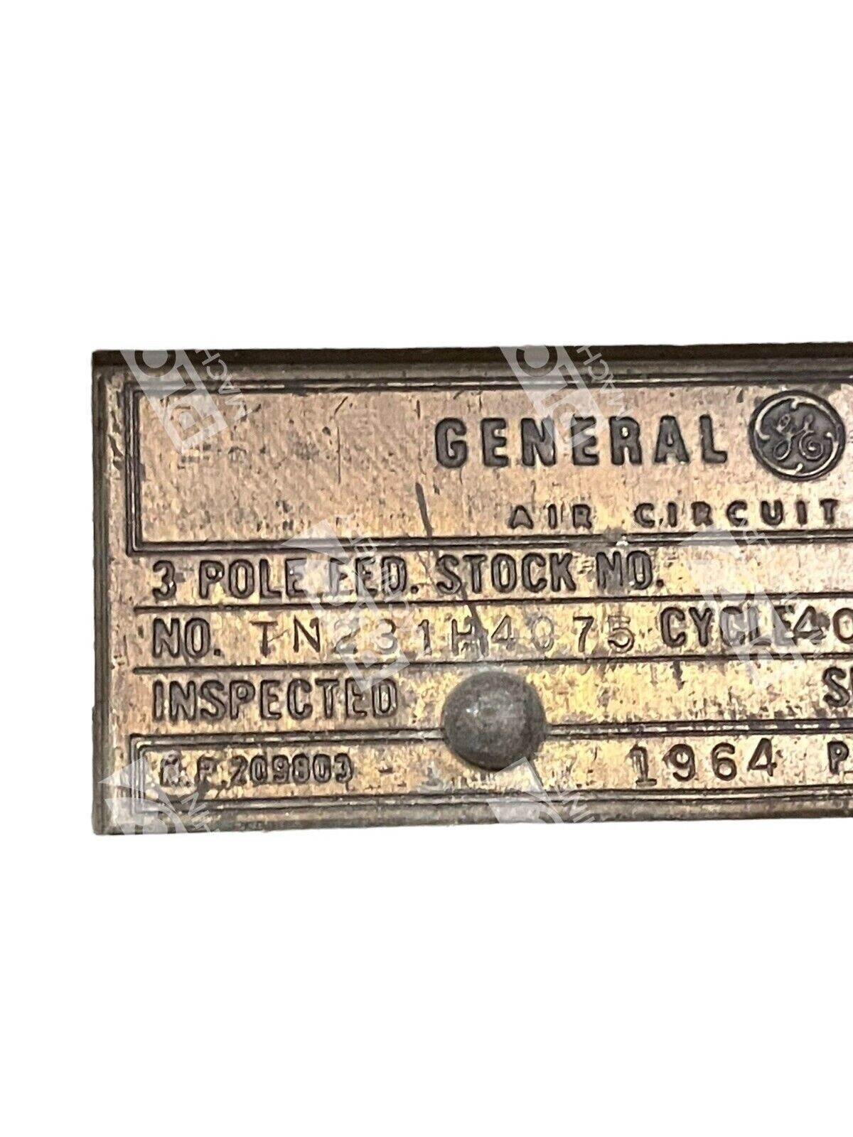 General Electric TN231H4075 Air Circuit Breaker 75A 3 Pole 125VAC ALB-10