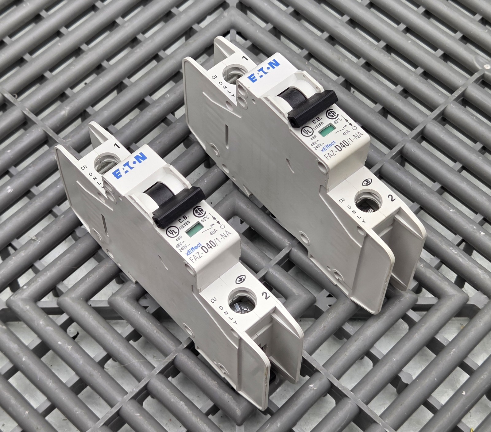 Eaton FAZ-D40/1-NA-SP 40A 1P D-Curve Miniature Circuit Breaker Lot of 2