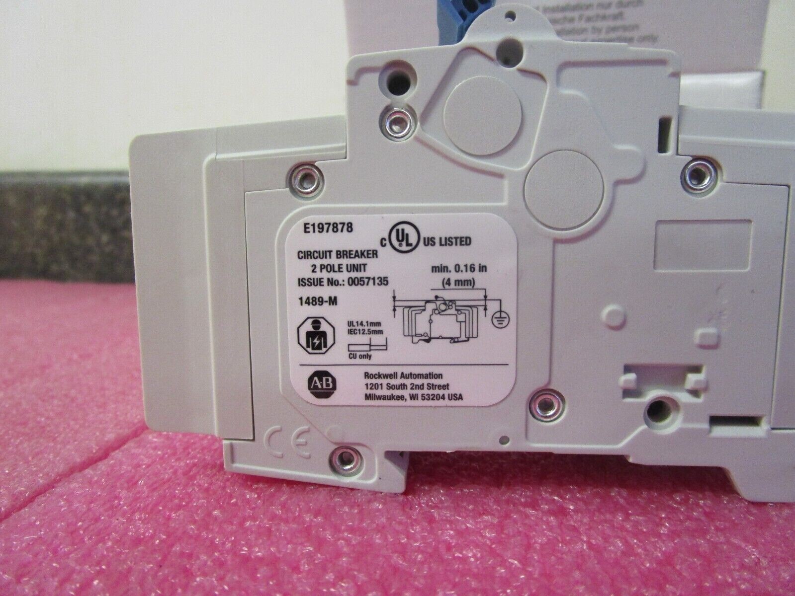 NEW! Allen Bradley Circuit Breaker 1489-M2D100 10A 2Pole Siemens 660.123763