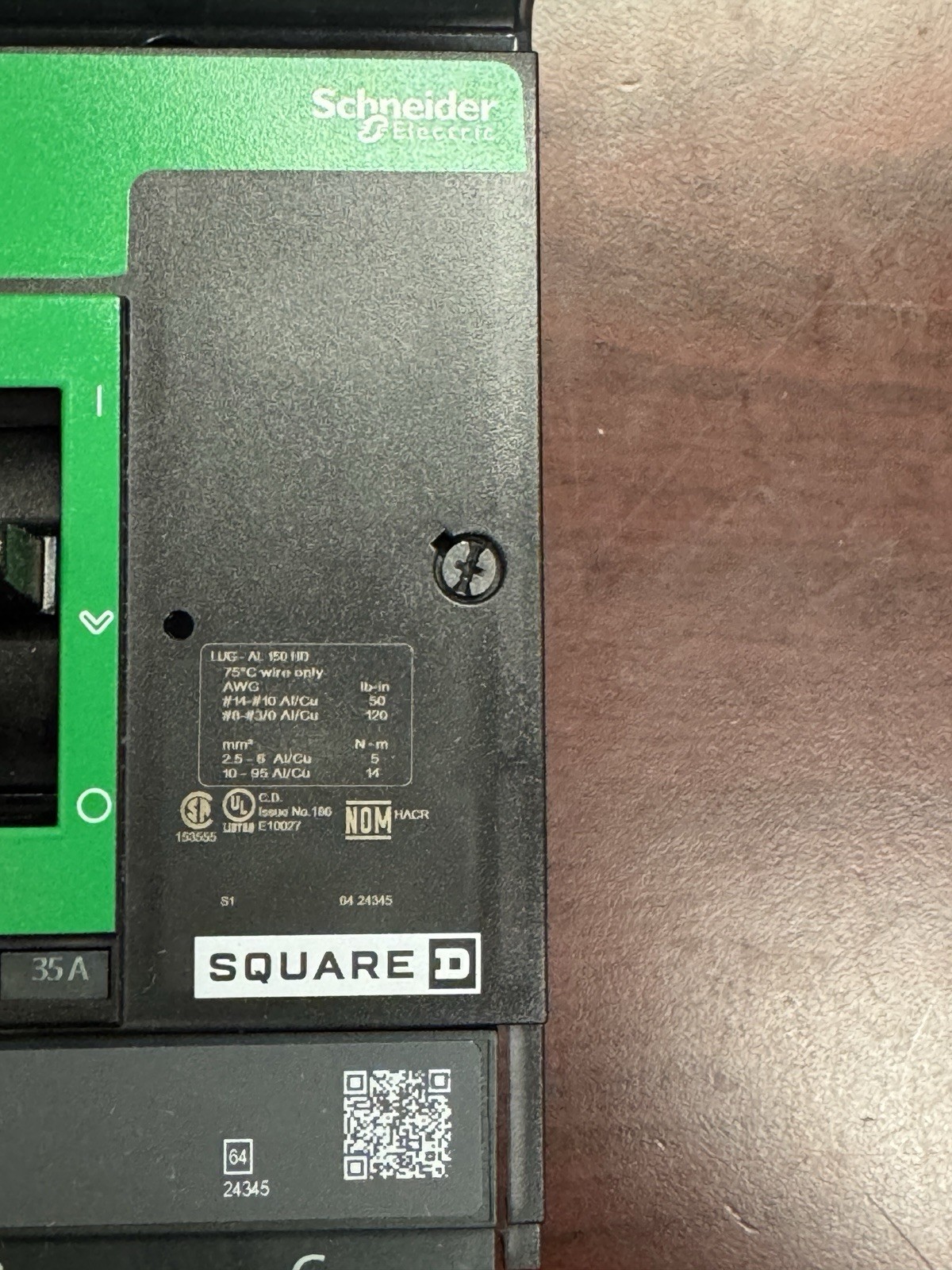 HDA36035 3Pole 35Amp 480/600Volt I-Line NEW Square D HDA Circuit Breaker