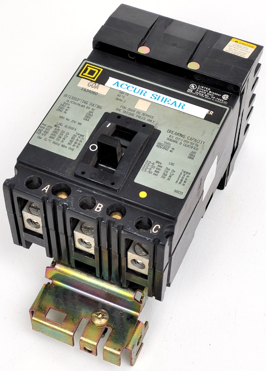 FA34060 Square D 60 Amp 480 Volt Circuit Breaker – Next Day Option