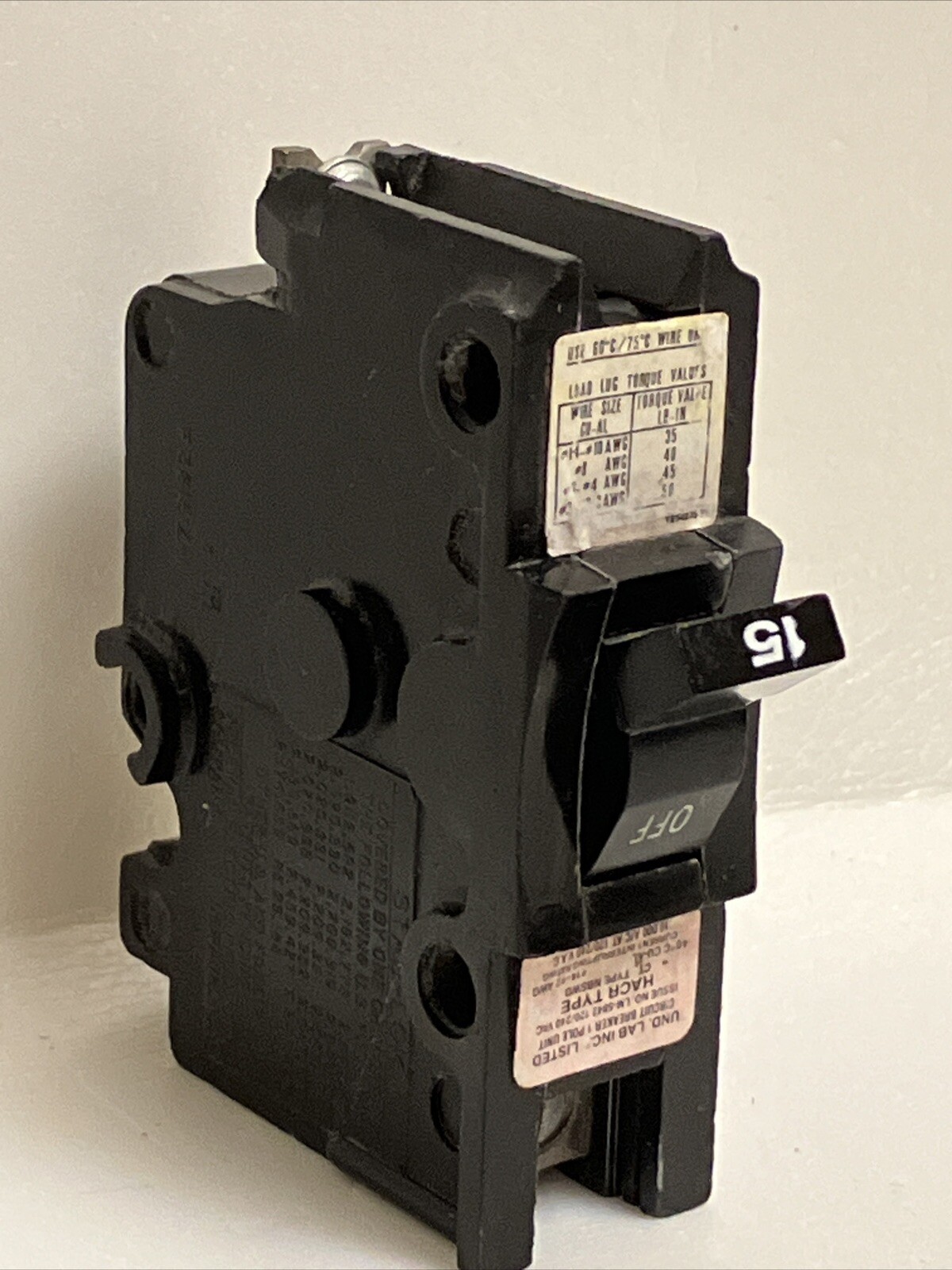 NB111015 / NB115 / NB15 FPE 15 amp 120/240 volt 1 pole FEDERAL PACIFIC Warranty