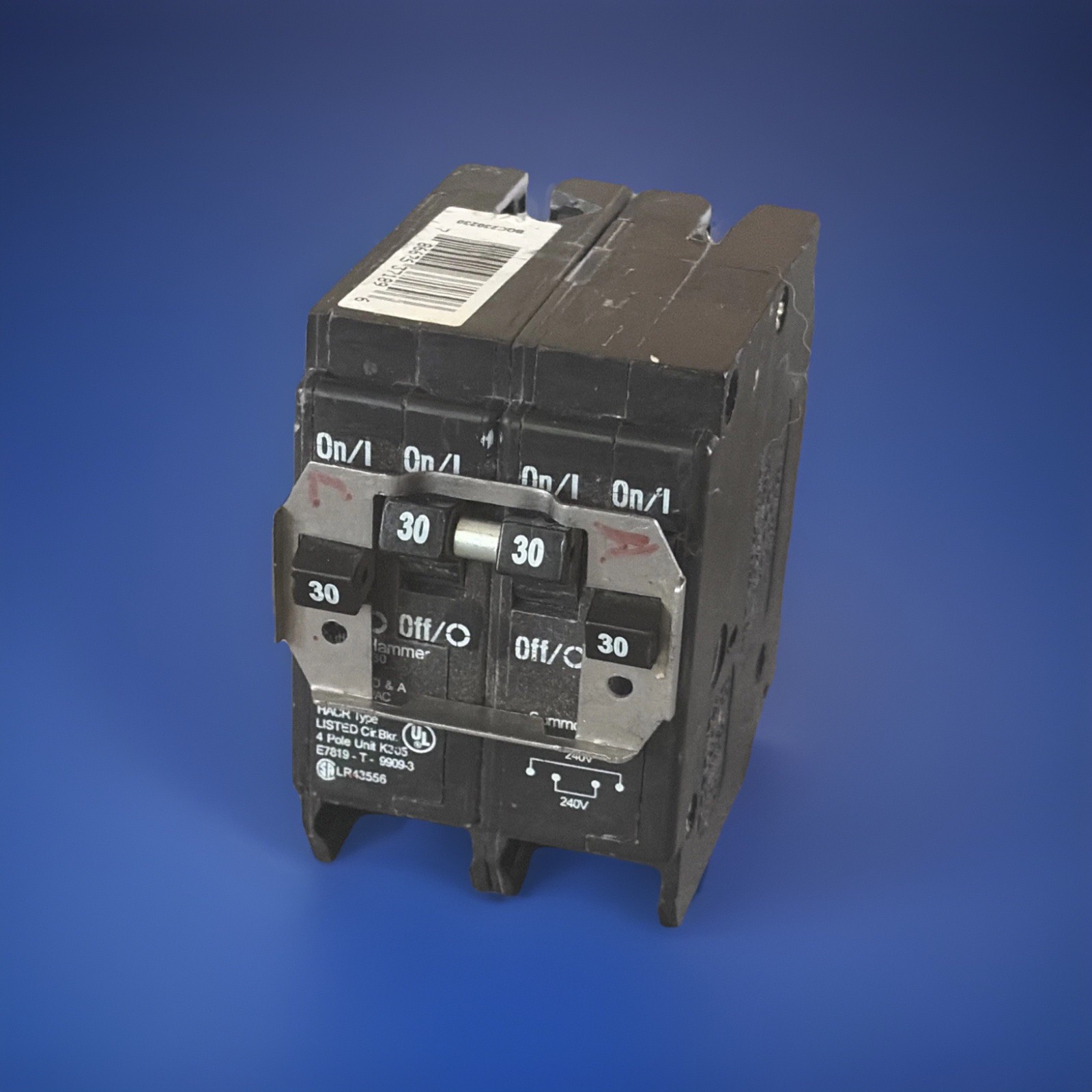 Eaton BQC230230 BR Thermal Magnetic Circuit Breaker ~modified CTL clip removed