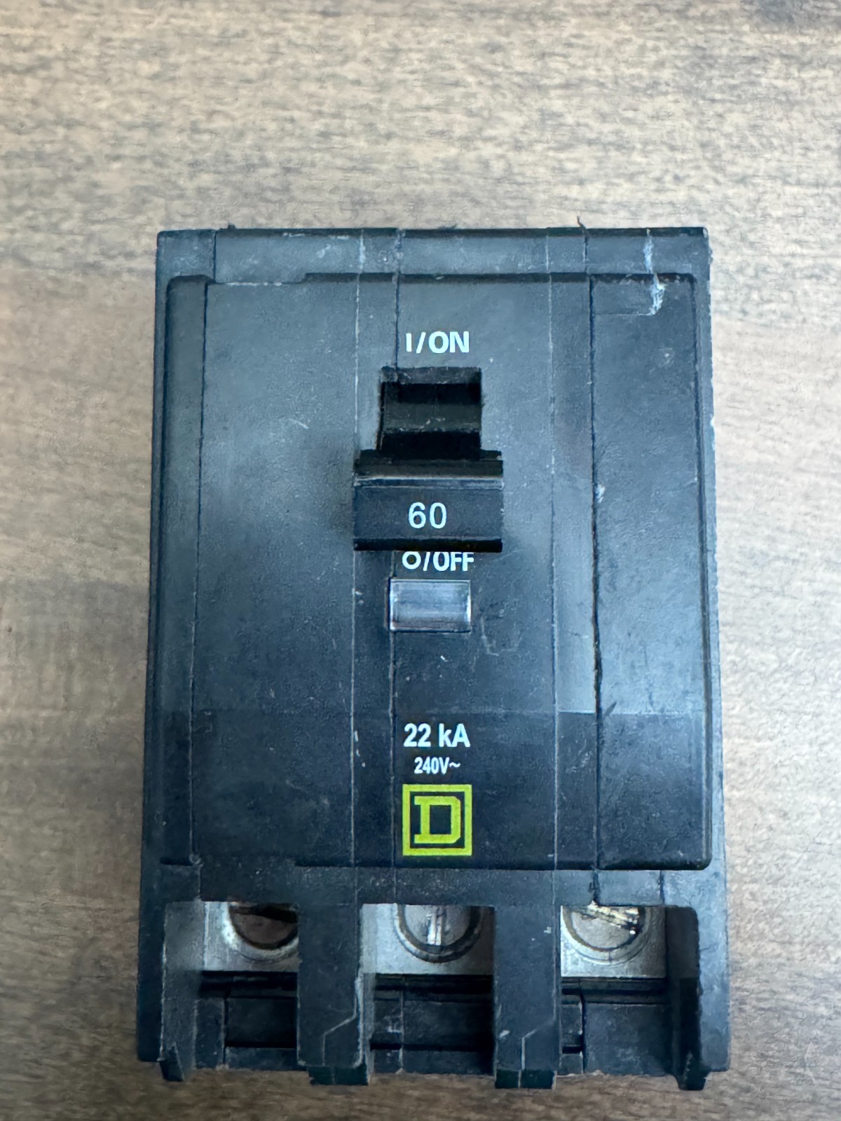 SQUARE D QOB360VH 3P 60A 240V 22K Bolt On Circuit Breaker
